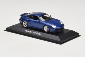Porsche 911 996 Turbo Blue Metallic Maxichamps 1:43 940069301 Kov – obrázok 3 z 5