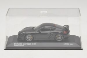 Porsche Cayman GT4 981 Black Metallic Minichamps 1:43 410066121 Diecast – obrázok 4 z 5