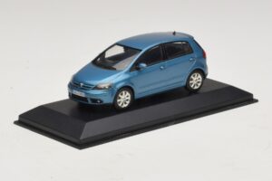 Volkswagen Golf Plus Mk5 Modrá Metalíza Náhradná Škatuľa Minichamps 1:43 GOLF02-R1 Kov – obrázok 2 z 5